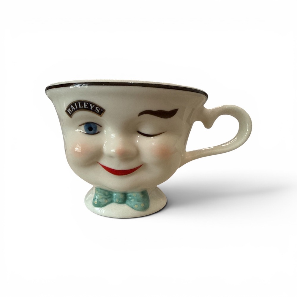Baileys Irish Cream Winking Face Cups Set of 2 Limited Edition 1996 Yum Mugs - Picture 7 of 13